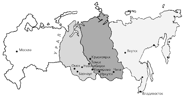 Карта россии сибири и урала