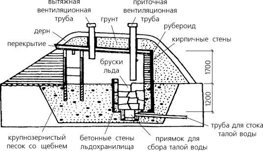 Погреб-ледник на приусадебном участке